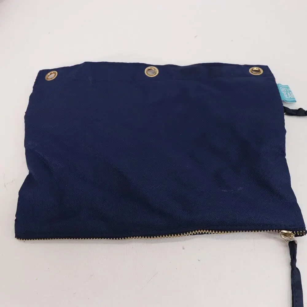 Pen & Gear Pencil Case 3 Ring Binder School Double Zip Pouch Lined Butterfly